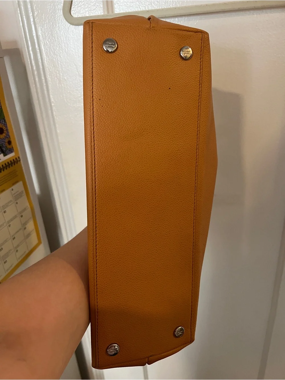 Cole Haan Handbag in Cognac Brown with Silver Hardware